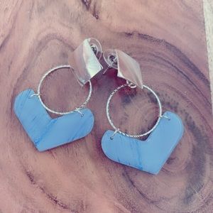 Polymer Clay Earrings, Handmade gifts for her, Blue Plaid Collection